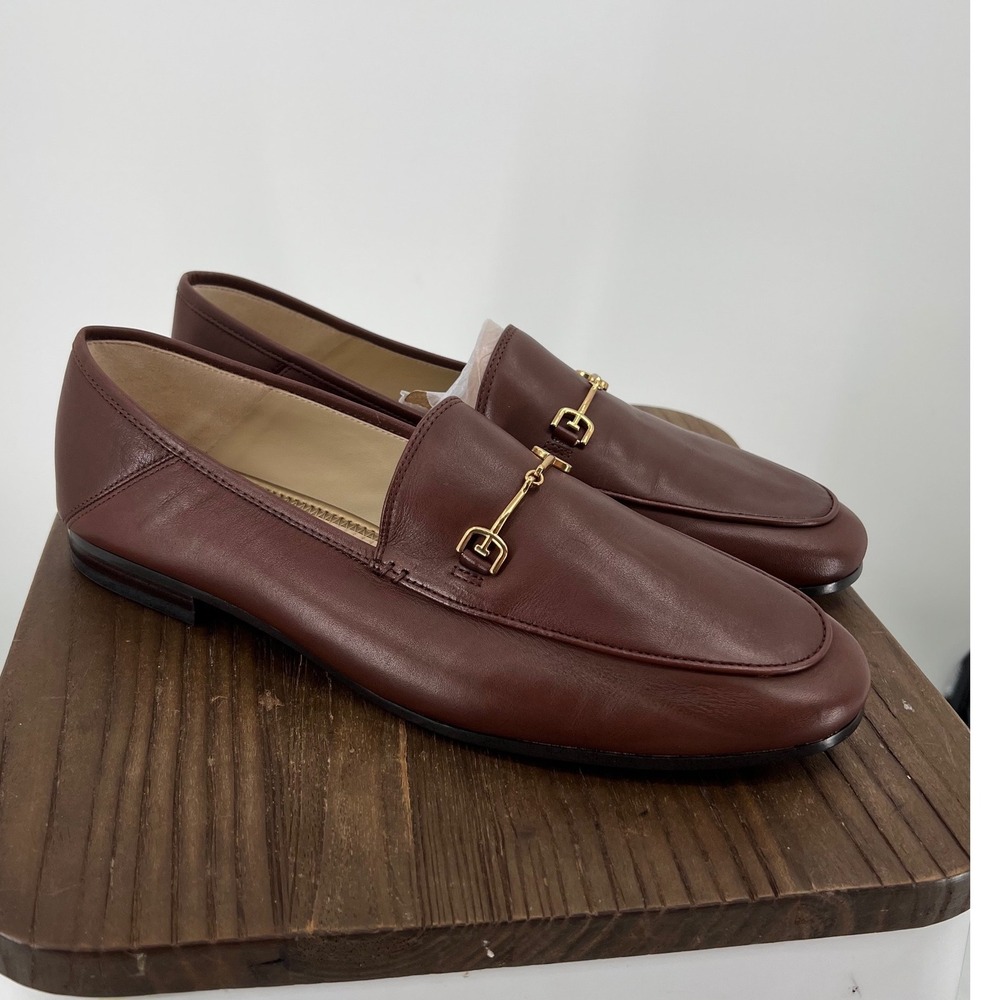 Sam Edelman Loraine Bit Loafer Terazzo Brown Leather Gold Hardware 11M NIB